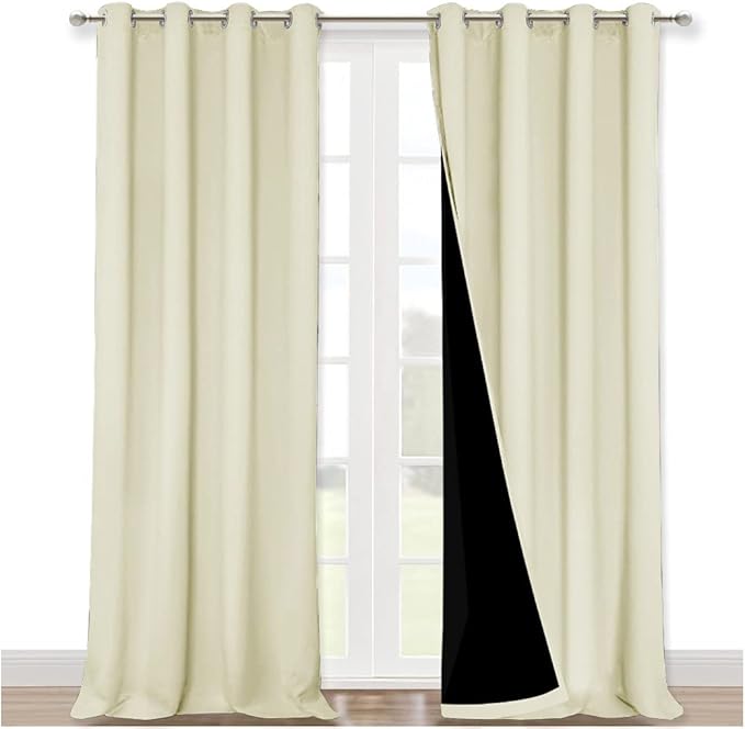 NICETOWN Thermal Insulated 100% Blackout Curtains, Noise Reducing Performance