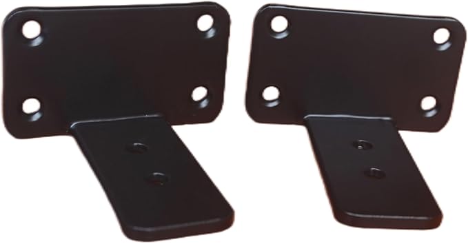 2 Pack - 4 inch Black Hidden L Shelf Bracket Iron Floating Shelf Brackets