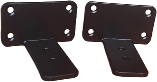 2 Pack - 4 inch Black Hidden L Shelf Bracket Iron Floating Shelf Brackets