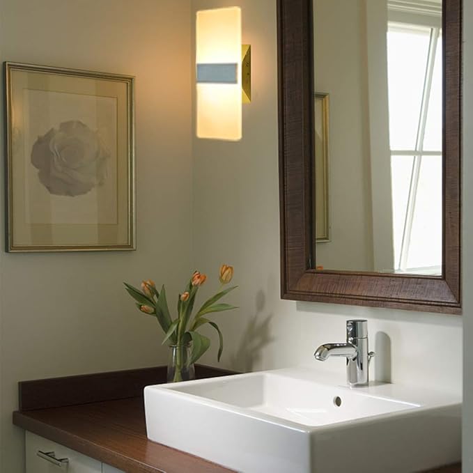 ChangM Modern Wall Sconce 12W, Acrylic Material Hardwired Wall Mounted Wall