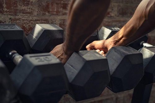 Fitvids Hex Dumbbells - Rubber Encased 35LB Pair for Ultimate Strength Training | Black