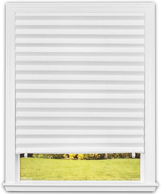 Redi Shade No Tools Original Light Filtering Pleated Paper Shade White