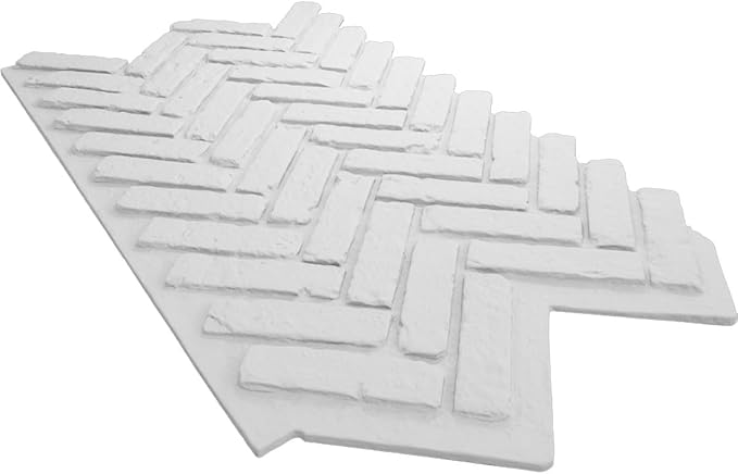 EverStone Herringbone Faux Brick Panel, 46 1/2"W x 25 1/4"H x 1"D
