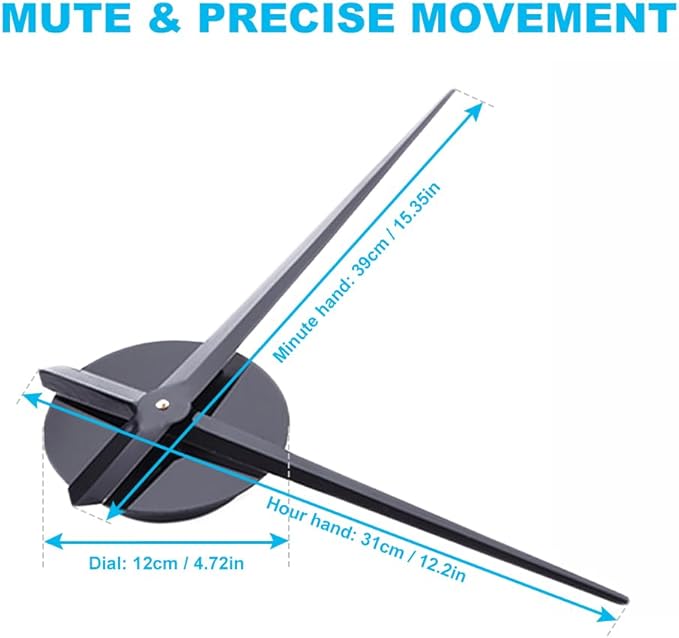 3D DIY Luminous Dial Acrylic Frameless Silent Wall Clock