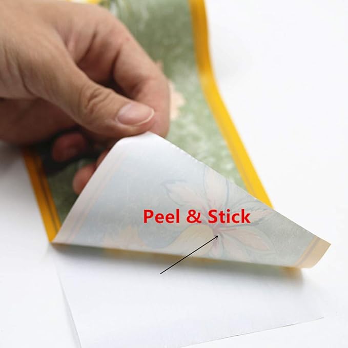 Elegant Peel Stick Red Floral Wallpaper Border Self Adhesive Molding Home