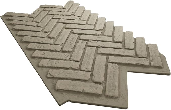 EverStone Herringbone Faux Brick Panel, 46 1/2"W x 25 1/4"H x 1"D, Vintage
