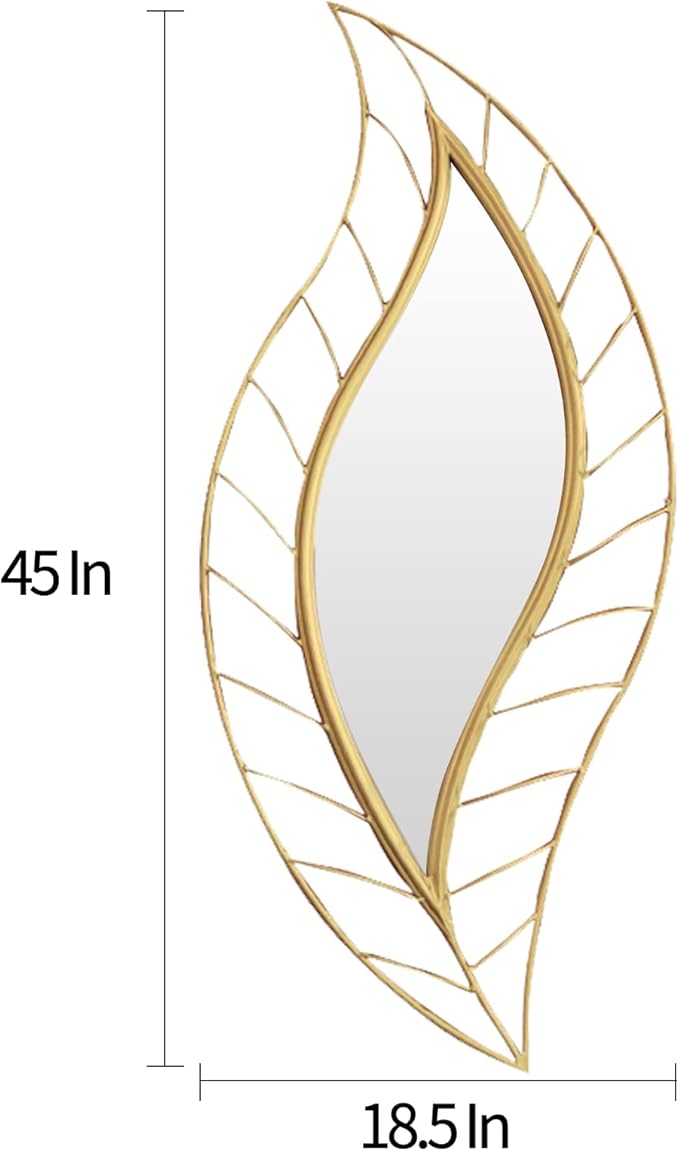 ironsmithn Leaf Teardrop Mirror