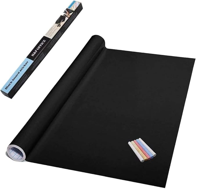 Chalkboard Wallpaper Peel and Stick, Self Adhesive Blackboard Wall Decals