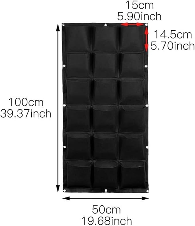 WFIST Vertical Hanging Planter Bag, Breathable Felt Wall Garden Planter