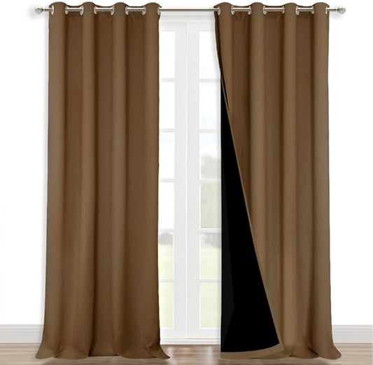 NICETOWN Full Shading Curtains for Windows, 52 inches W x 95 inches L, Super