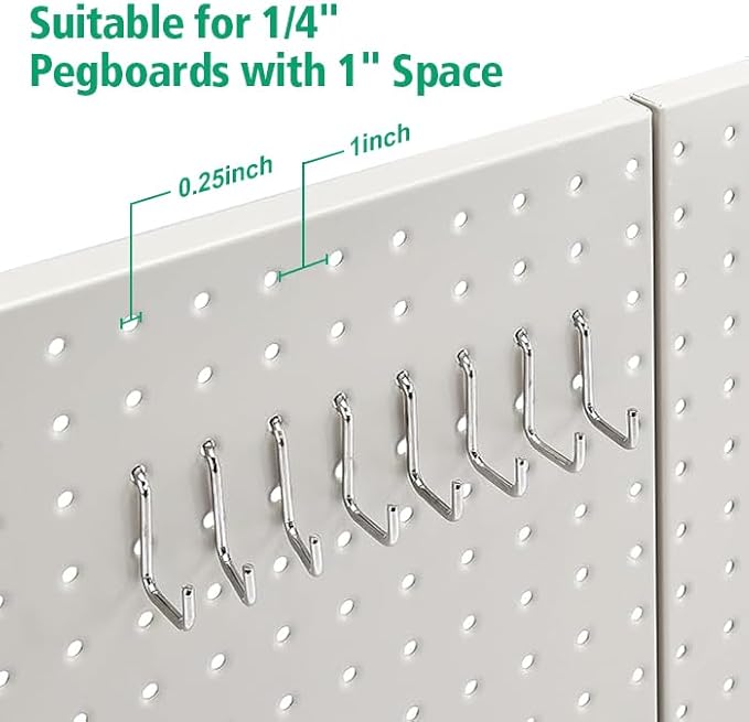 Amazon Basics Rectangular Metal Pegboard Wall Organizer, Tool Storage