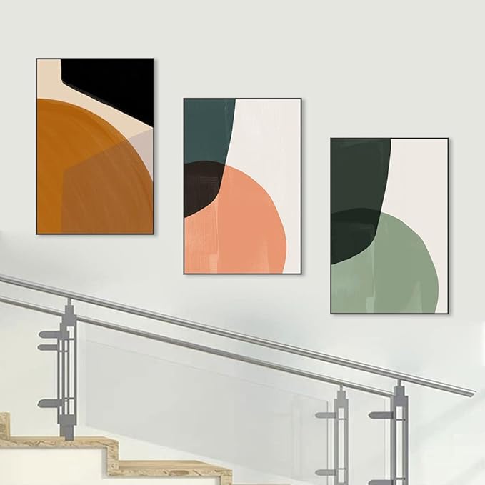 MPLONG Wall Art, Frame Canvas Wall Art Set, Striking Modern Minimalism