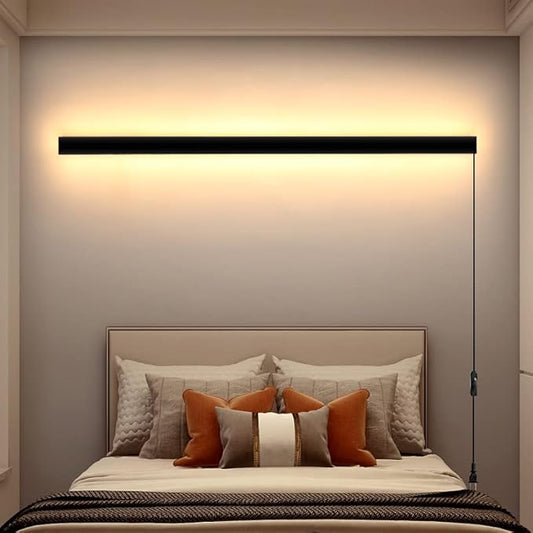 KELUOLY Modern Plug in Long Wall Sconce, 20W Warm White 3000K Acrylic Indoor