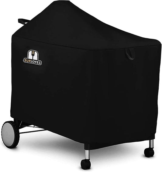 Grill Cover for Weber Performer Deluxe Charcoal, 22 Inch BBQ Covers, Premium Heavy Duty Waterproof Accessories for Weber 7152 Performer Charcoal Grills with Handles