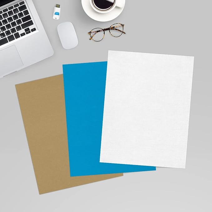 LUXPaper 8.5" x 11" Paper | Letter Size | White Linen | 24lb. (60lb. Text) | 250 Qty