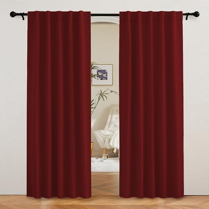 RYB HOME Blackout Curtains for Living Room, Privacy Thermal Insulating Window