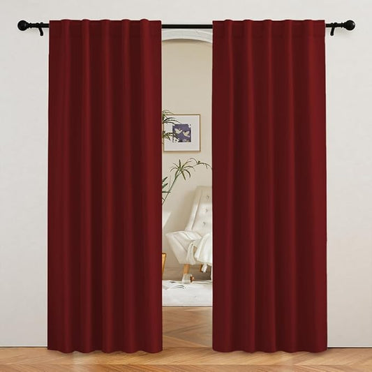 RYB HOME Blackout Curtains for Living Room, Privacy Thermal Insulating Window