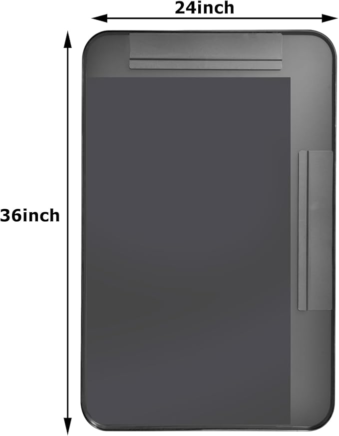 36x24 Inch Black Bathroom Mirror