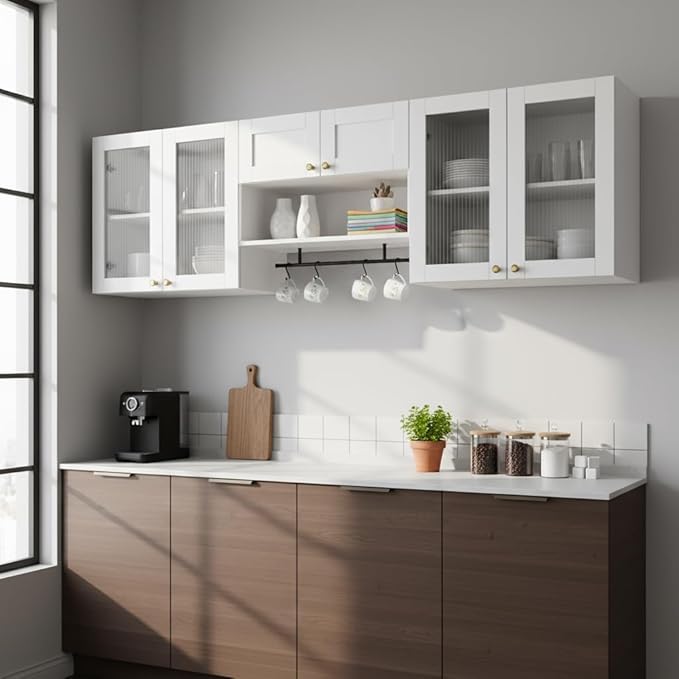 70.8"L Wall Mounted Laundry Room Cabinet Set