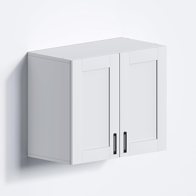 White Laundry Room Cabinets and Storage