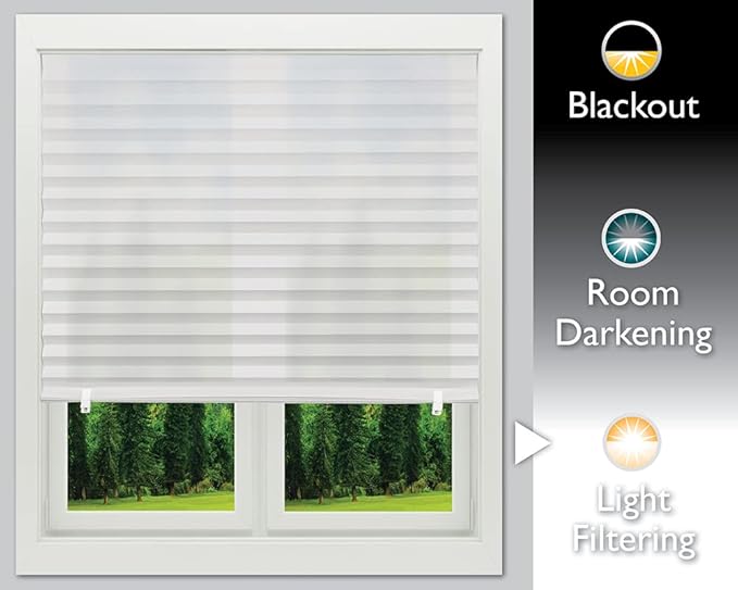 Redi Shade No Tools Original Light Filtering Pleated Paper Shade White