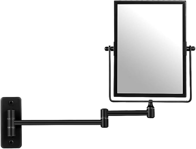 QiMH 3X Magnified Wall Mounted Mirror, Rectangular 8x6 Inch