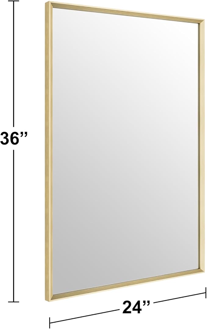 BOMINICA Brushed Gold Bathroom Mirror
