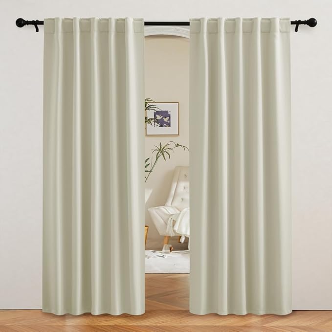 RYB HOME Blackout Curtains for Living Room, Privacy Thermal Insulating Window