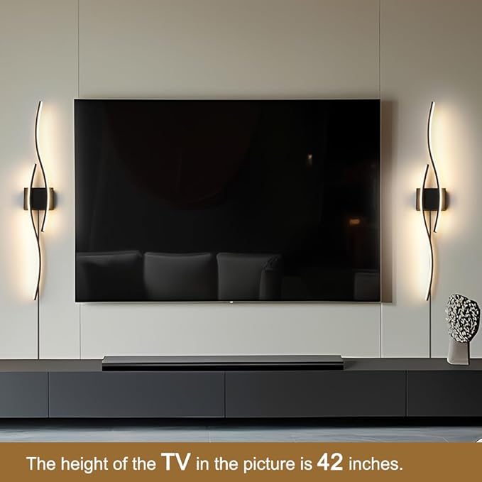 Daunton Modern Plug in Wall Sconces Set of Two, RC Dimmable LED Plug in Wall