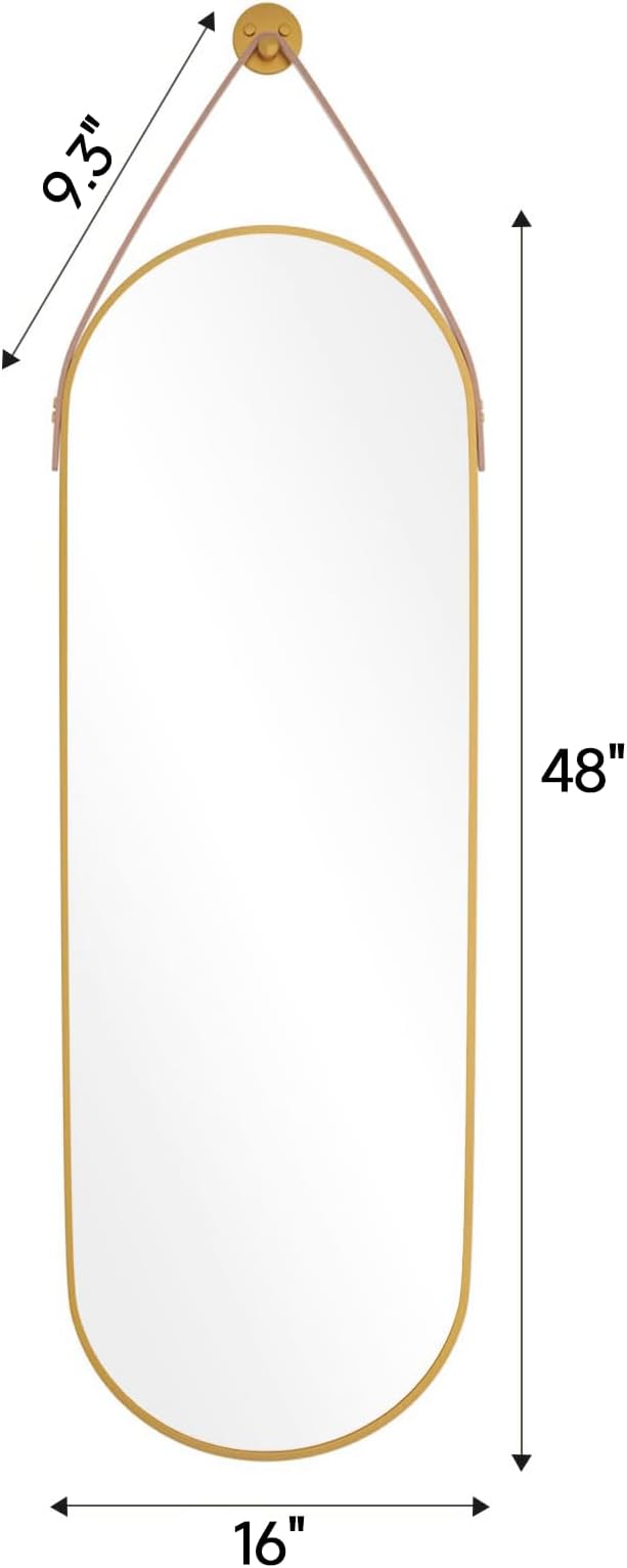 Full Length Mirror, Oval Wall Mounted Mirror, Wall Mirrors Full Length