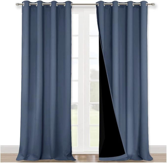NICETOWN Room Warming Curtains, 100% Sun Blocking Curtains, Sound Proof Drapes