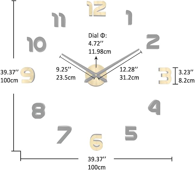 VANGOLD Wall Clock Large Wall Clock
