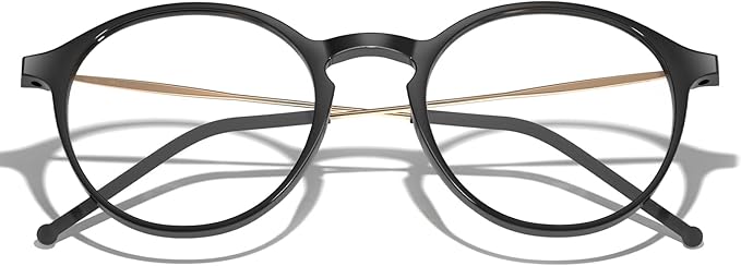 VISOONE Round Lightweight Blue Light Blocking Glasses Women Men Fashion Cute Thin Eyewear Niko
