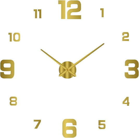 3D DIY Luminous Dial Acrylic Frameless Silent Wall Clock