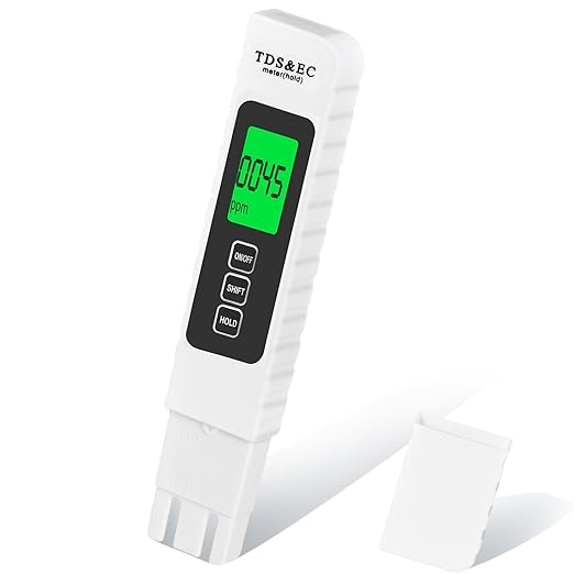 4 in 1 TDS Meter Digital Water Tester - Accurate and Reliable TDS EC & Temp(Â°C,Â°F) Meter, 0-9990ppm - Professional Testing for Drinking Water, RO/DI System, Aquariums etc