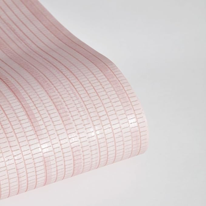 Tempaper Textured Metallic Pink Faux Grasscloth Removable Peel and Stick