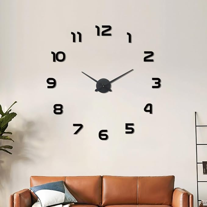 Extra Large Digital Wall Clock Decorative Battery Operated, Minimalist