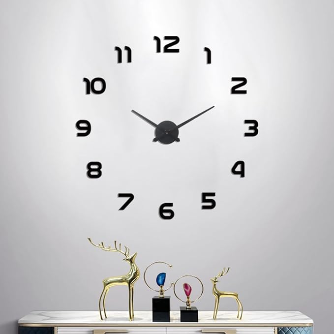 Extra Large Digital Wall Clock Decorative Battery Operated, Minimalist
