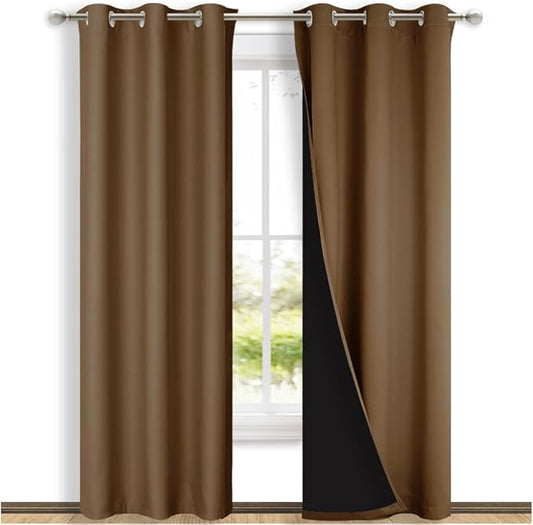 NICETOWN Blackout Curtains 80 inches Long, 2 Pieces, Full Light Blocking Drapes