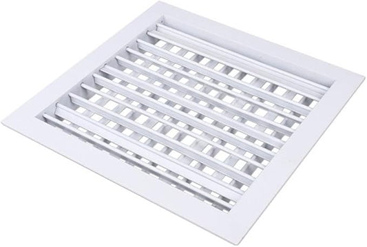 Easily Maintainable Double Layered Louver Outlet Crafted From Strong Galvanized Iron And Aluminum Frame (400 * 400mm)