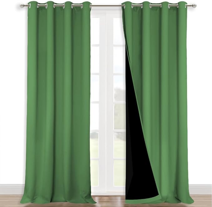 NICETOWN 100% Blackout Blinds, Forest Green, Laundry Room Decor Window