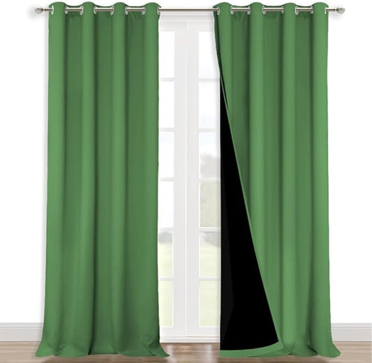 NICETOWN 100% Blackout Blinds, Forest Green, Laundry Room Decor Window