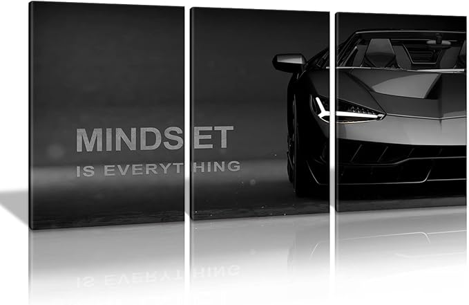 KAWAHONE Motivational Canvas Wall Art Lamborghini Posters Prints Entrepreneur