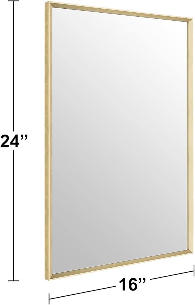 BOMINICA Brushed Gold Bathroom Mirror