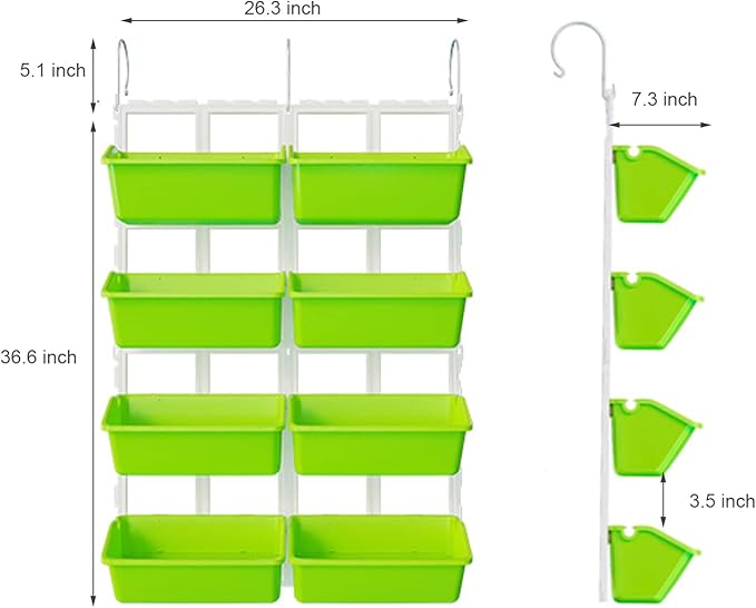 Kaibrite 8 Pockets Vertical Garden Wall Planter Raised Beds Hanging Planter