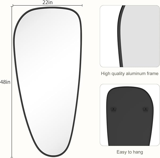 WallBeyond Asymmetrical Mirror, Irregular Wall Mirror, Wall Mirrors Decorative