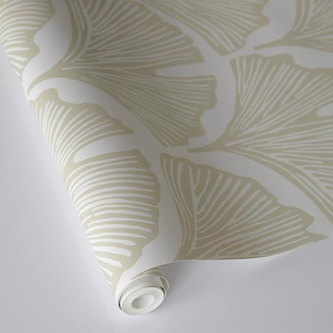 Tempaper x Novogratz Waverly White Feather Palm Removable Peel and Stick