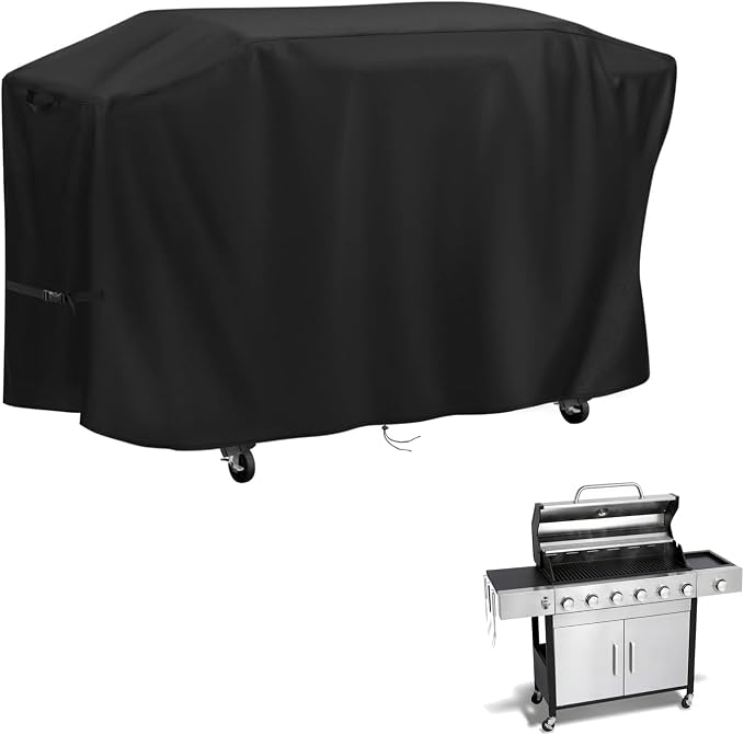 Grill Cover for Grill DEPOTS 6 Burner Propane Gas Grill, 57inch Outdoor Grill Cover Waterproof for BBQ Grill with Side Burner, Electric Grills, Outdoor Cooking Kitchen-57 L x 21" W x 44" H