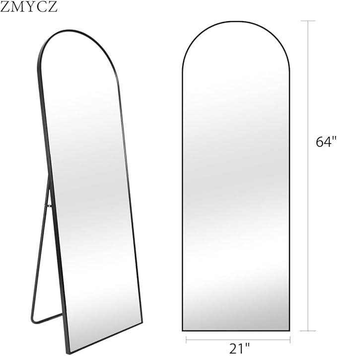 Floor Mirror, Arched Mirrors Full Length, Freestanding Mirrors, Arch Floor