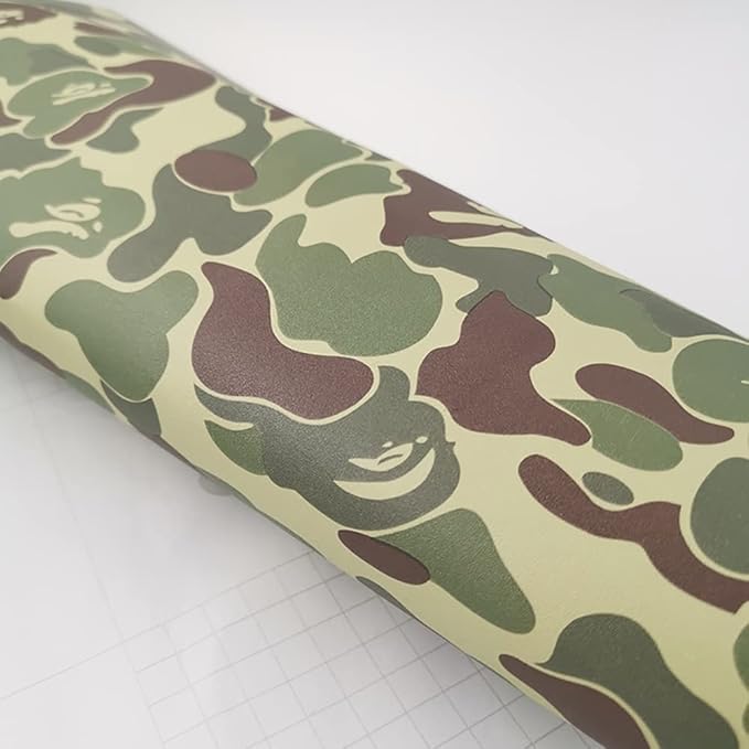 Self-Adhesive Vinyl Green Camouflage Contact Paper Peel and Stick Camouflage